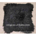 dyed black color mongolian lamb fur cushion